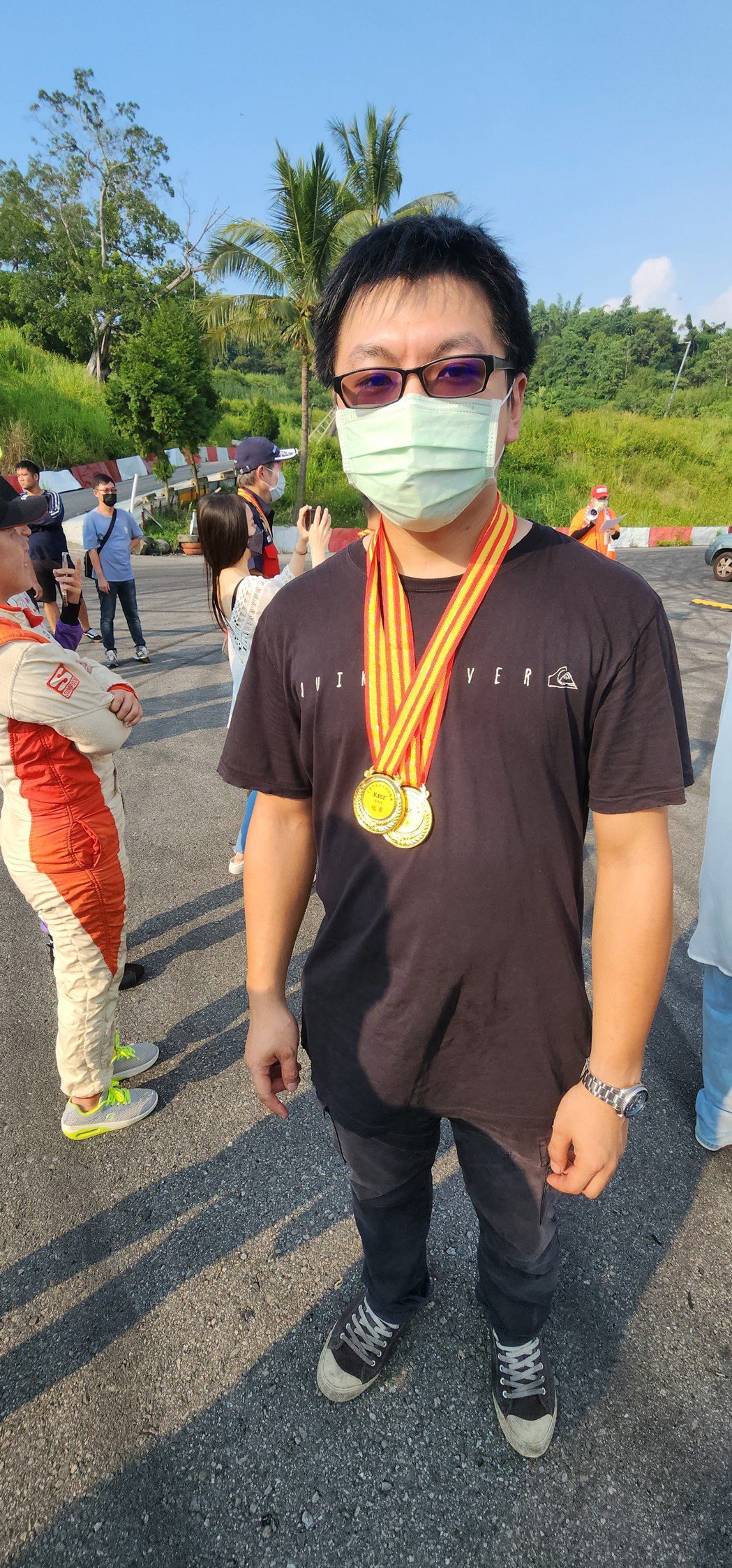 東南科技大學機械工程系趙子堯選手獲得後驅組冠軍、大專組冠軍。 東南科大/提供 This is an image
