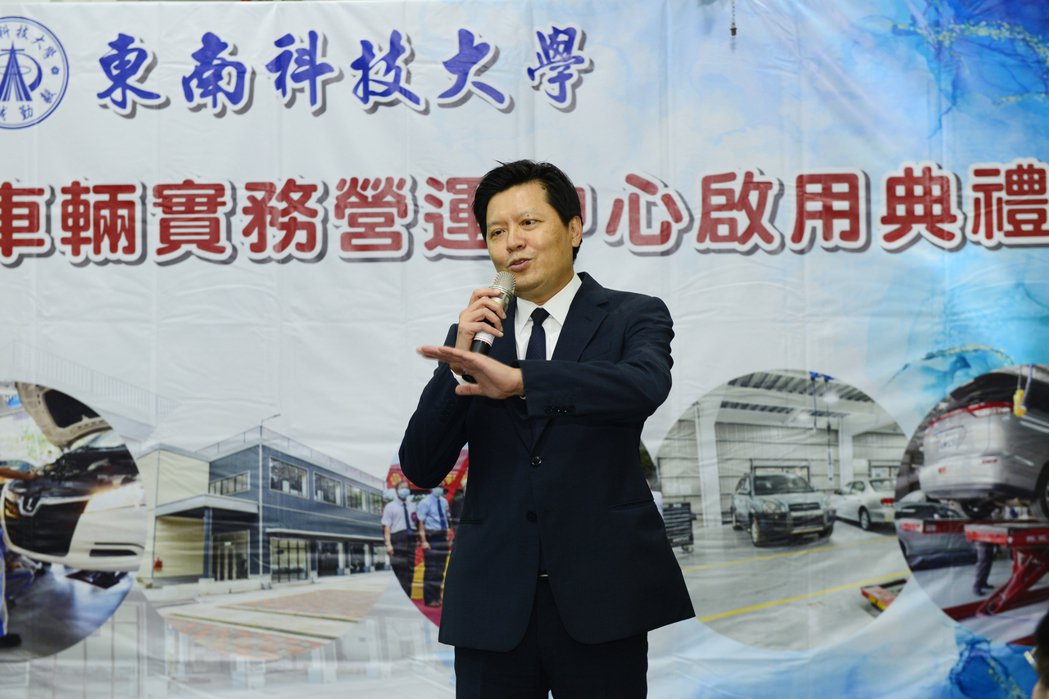 新北市朱惕之副市長致詞。 東南科大/提供 This is an image